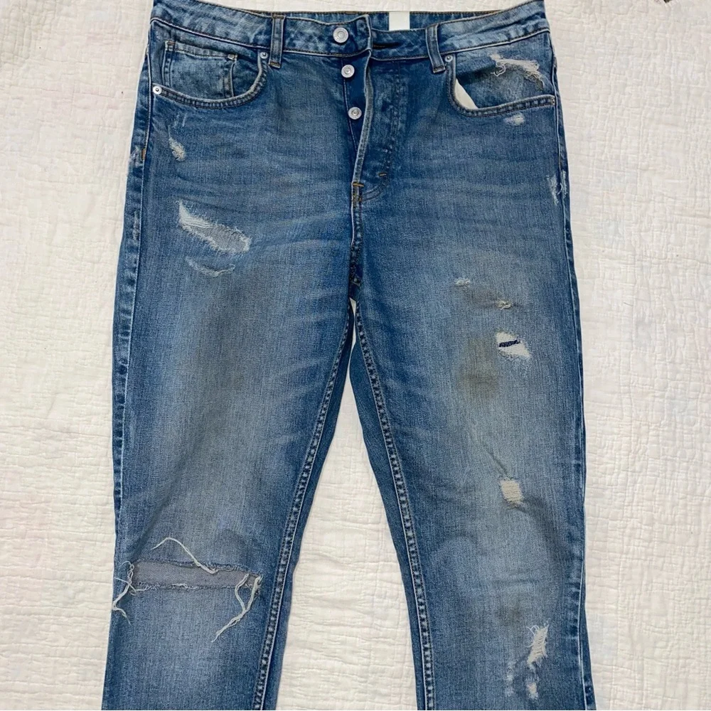 H&M &Denim Men’s 33 Waist Vintage Skinny Destroyed Distressed Used Condition